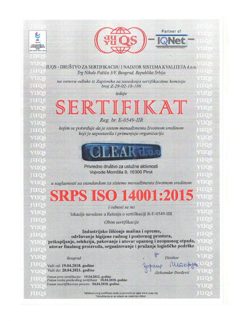 sertifikat 14001